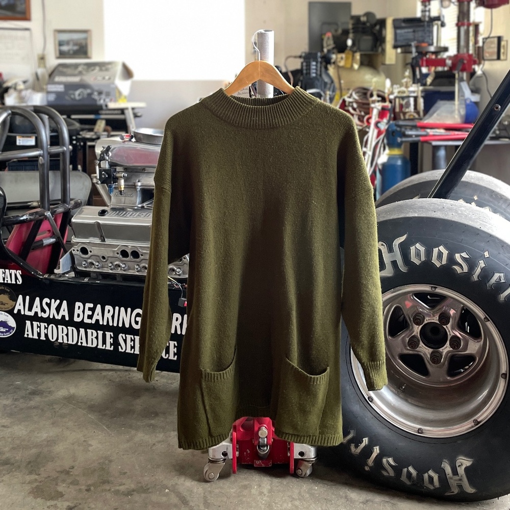 80's Diana Marco Green Oversized Sweater